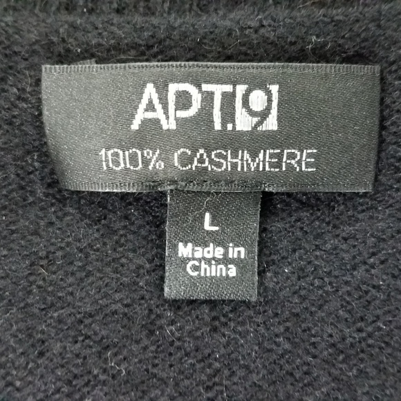 Apt. 9 black purple argyle Cashmere cardigan Large - Picture 8 of 8